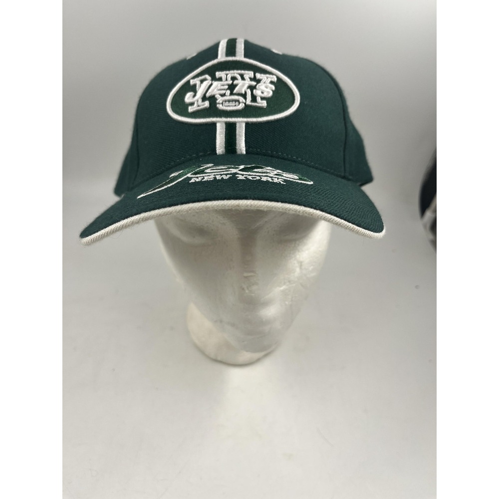 New York Jets Hat Cap Strap Back Mens One Size Green White NFL Football